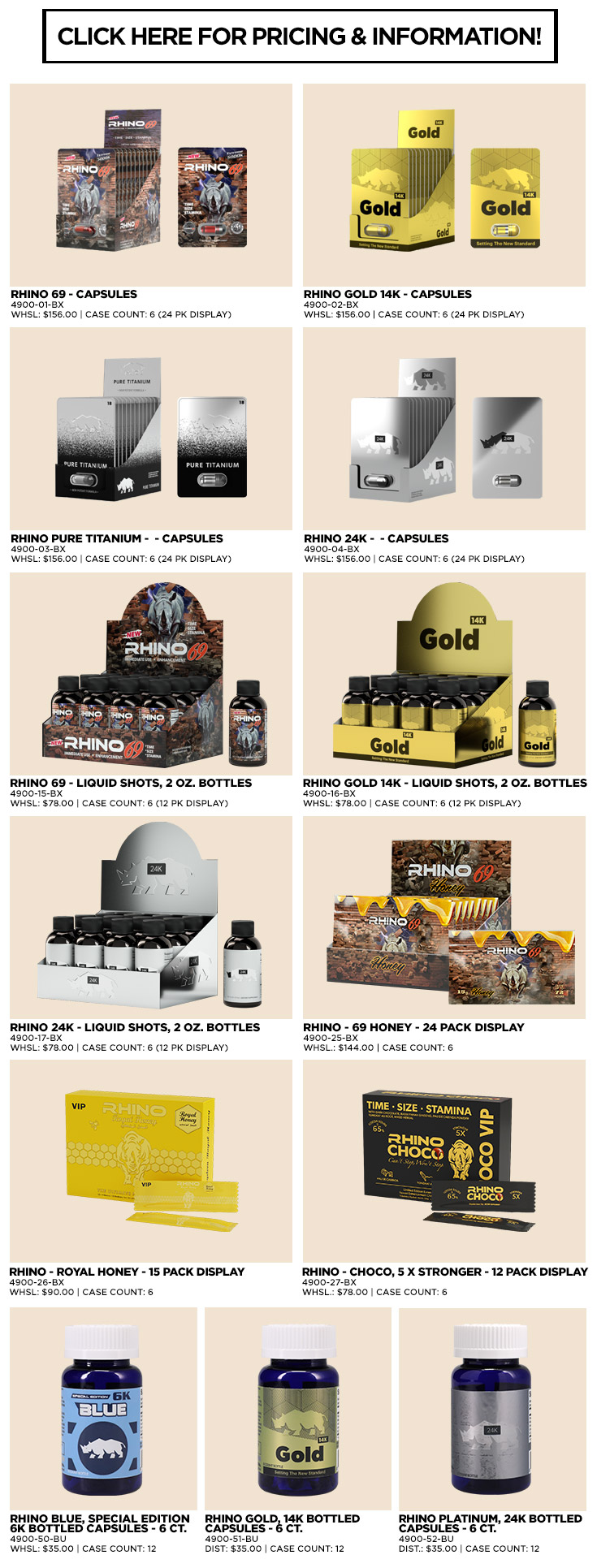 RHINO Pricing